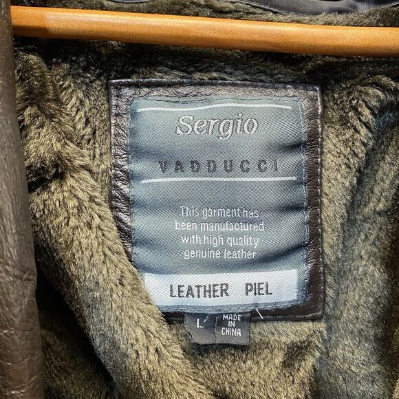 Sergio Vadducci Genuine Leather Jacket Coat Removable Lining Piel Women's Large - Picture 7 of 9